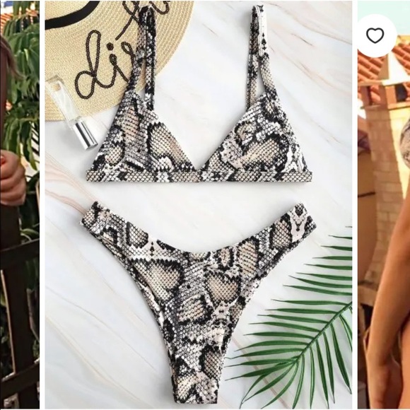 Snake Print Zaful Bikini Set